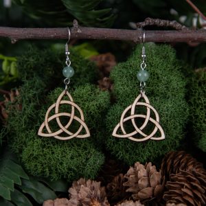 Triquetra Earrings - Baltic Birch